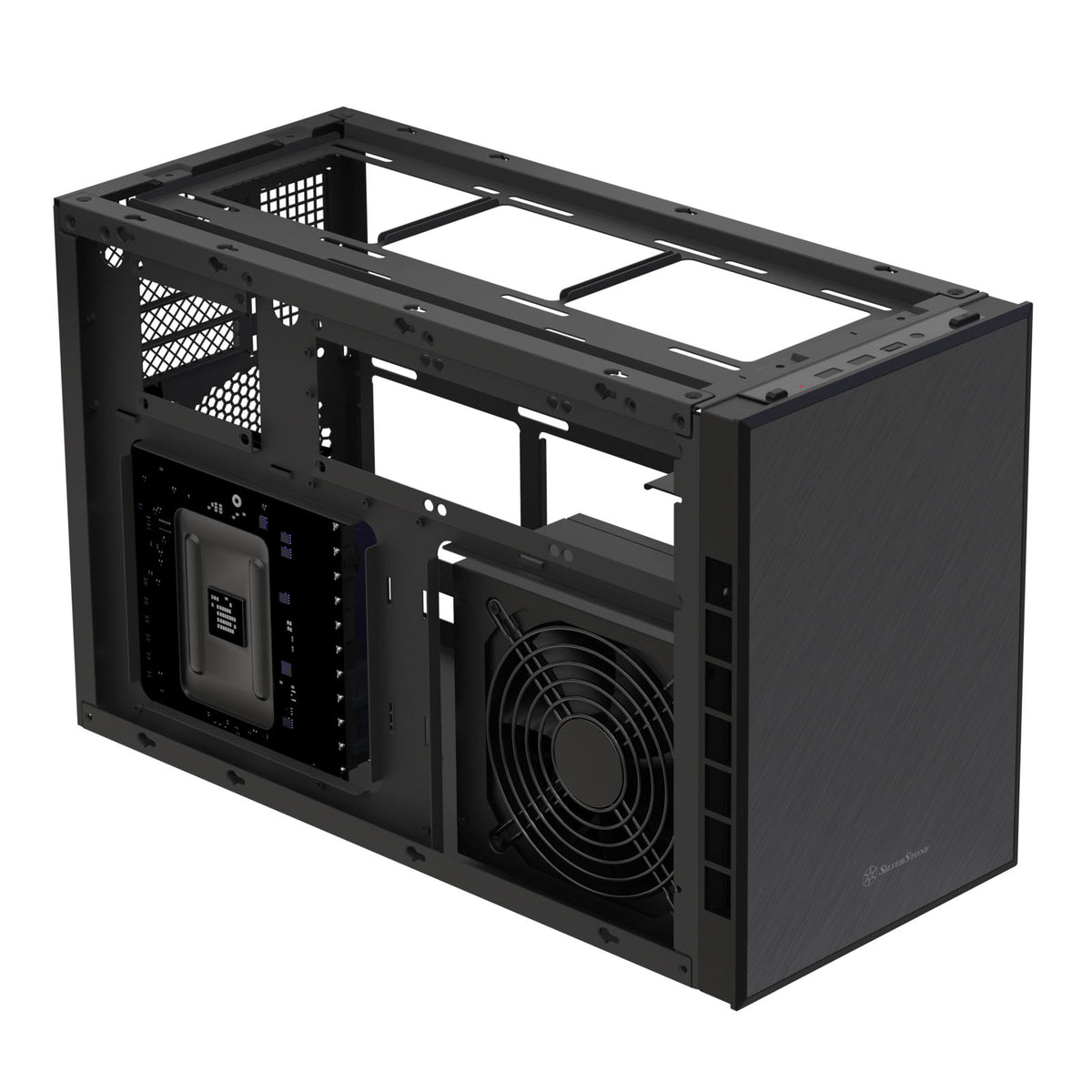 Silverstone SUGO 17 Micro ATX Desktop Black Mesh Side Panel, USB 3.2 Gen 2 Type-C, USB 3.2 Gen 1 Type-A