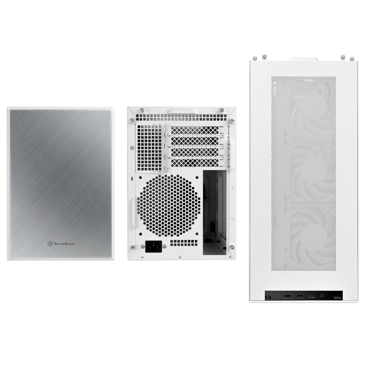 Silverstone SUGO 17 Micro ATX Desktop White Mesh Side Panel with USB 3.2 Gen 2 Type-C and USB 3.2 Gen 1 Type-A
