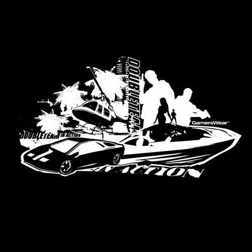 GamersWear DOUBLE TEAM T-Shirt Black (XXL)