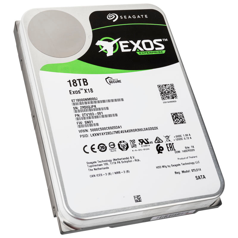 Seagate Exos 18TB HDD 3.5" 7200RPM SATA