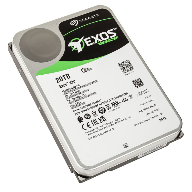 Seagate Exos X20 20TB 3.5" HDD 7200RPM SATA