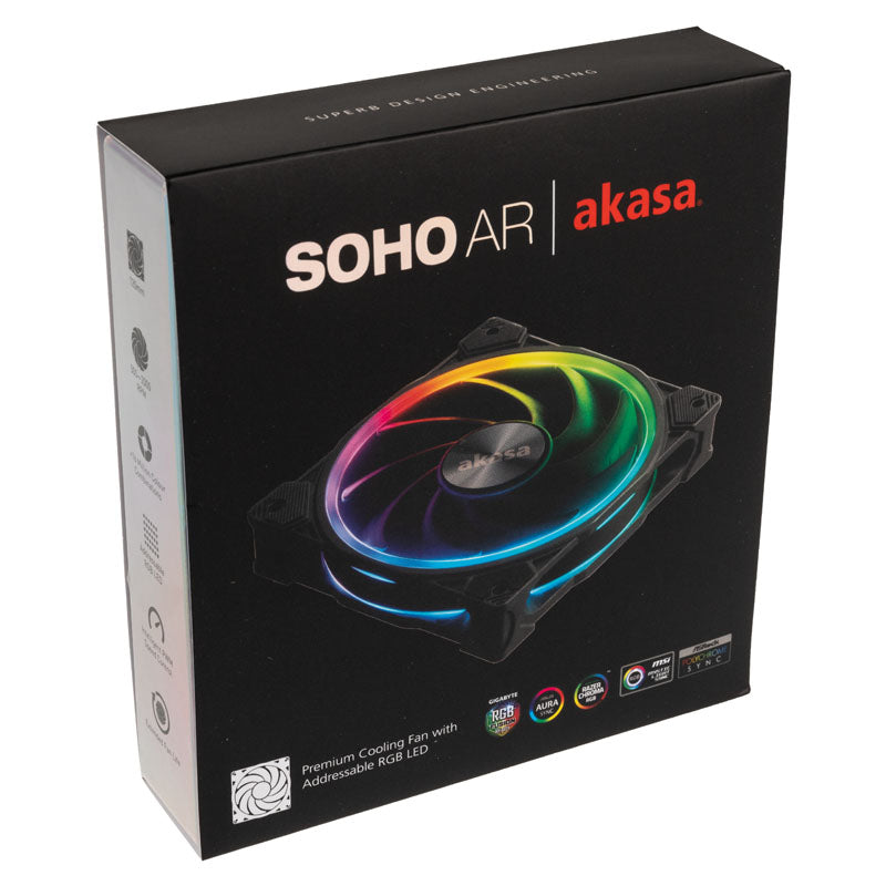 Akasa Soho 120mm Black PWM ARGB