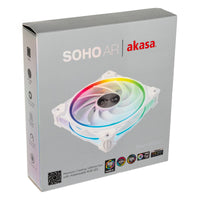 Akasa SOHO AR Addressable-RGB Lüfter, weiß - 120mm