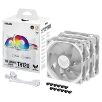 ASUS TUF Gaming TR120, PWM ARGB Lüfter 3er Pack - 120mm, weiß