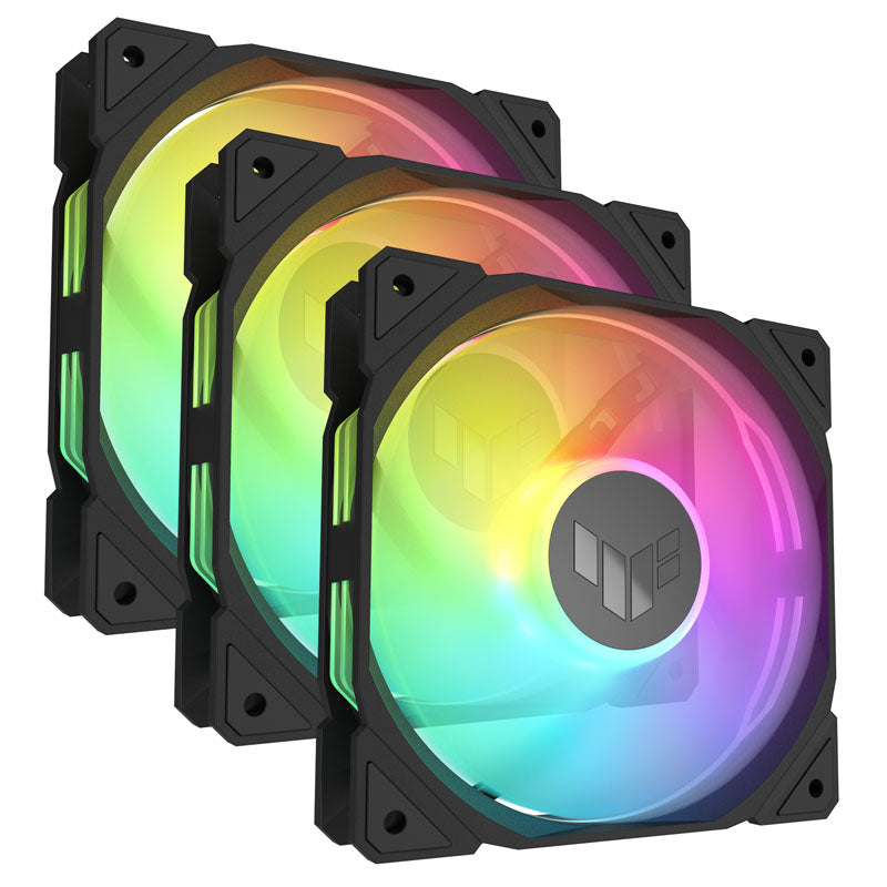 ASUS TUF Gaming TR120, PWM ARGB Lüfter 3er Pack - 120mm, schwarz