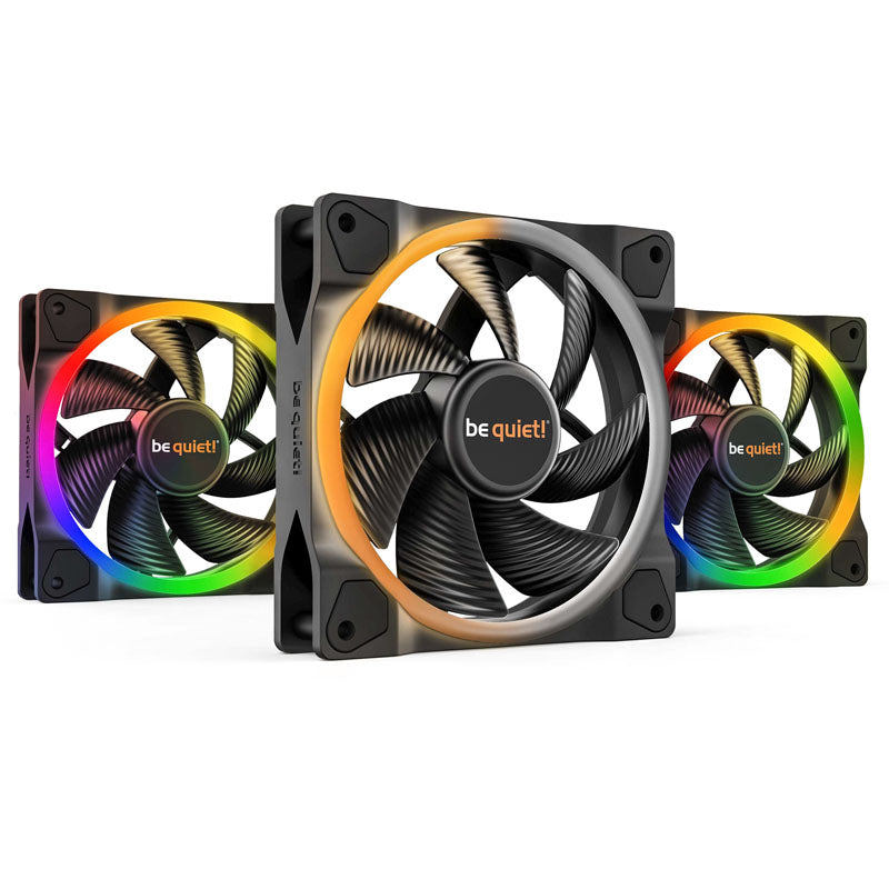 be quiet! Light Wings ARGB PWM Lüfter, Triple Pack - 120mm, schwarz