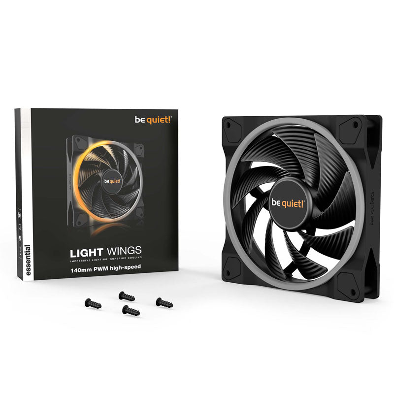 be quiet! Light Wings ARGB PWM Lüfter - 140mm, schwarz, High Speed