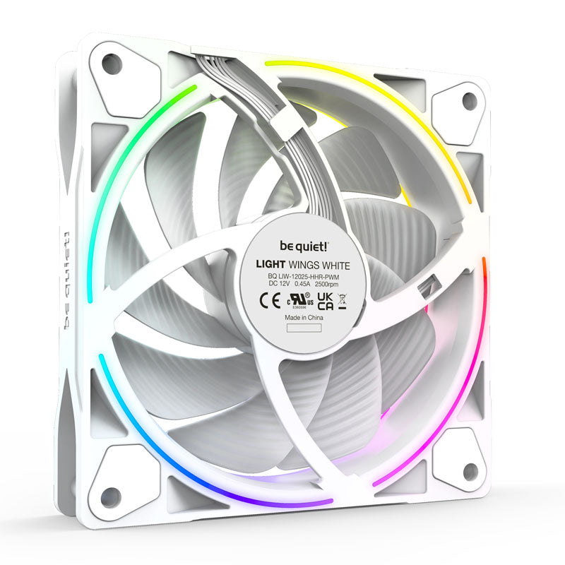 be quiet! Light Wings ARGB PWM Lüfter, Triple Pack - 120mm, weiß, High Speed