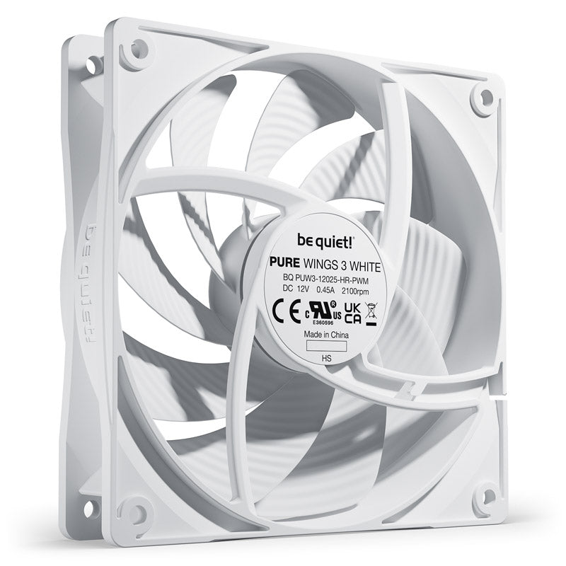 be quiet! Lüfter Pure Wings 3 PWM - 120 mm, High Speed White