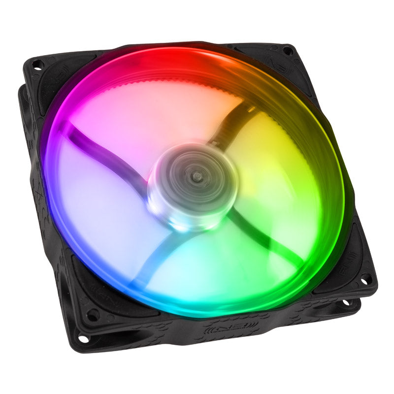Noiseblocker NB-eLoop X B12-PS ARGB, PWM - 120mm, schwarz + ARGB 8x Port Hub - 3er Set