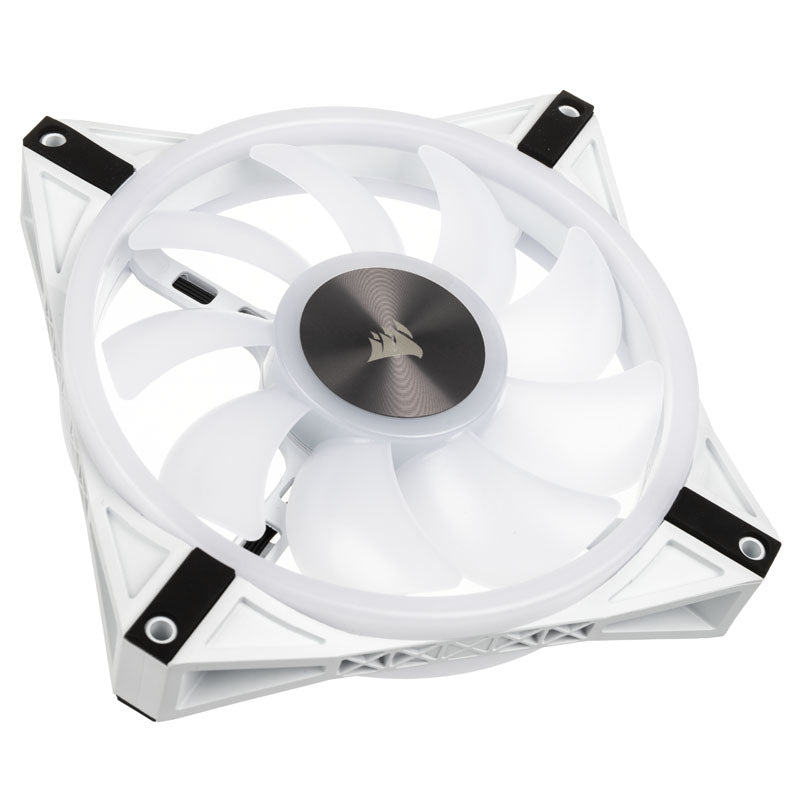 Corsair iCUE QL140 RGB PWM Lüfter 2er Pack inkl. RGB-Controller - 140mm, weiß