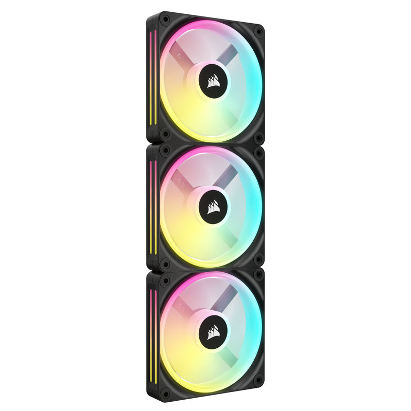 Corsair iCUE LINK QX120 RGB Series, PWM Lüfter, 3er Pack inkl. RGB-Controller - 120mm, schwarz, Starter Kit