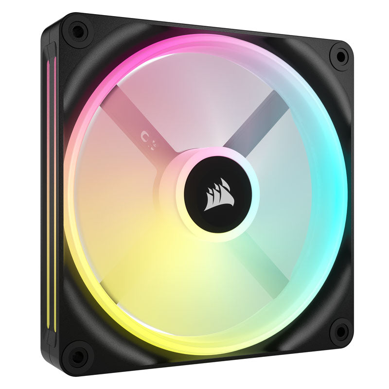Corsair iCUE LINK QX140 RGB Series, PWM Lüfter, 2er Pack inkl. RGB-Controller - 140mm, schwarz, Starter Kit