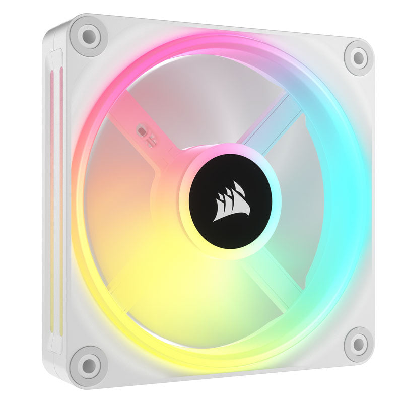 Corsair iCUE LINK QX120 RGB Series, PWM Lüfter, 3er Pack inkl. RGB-Controller - 120mm, weiß, Starter Kit