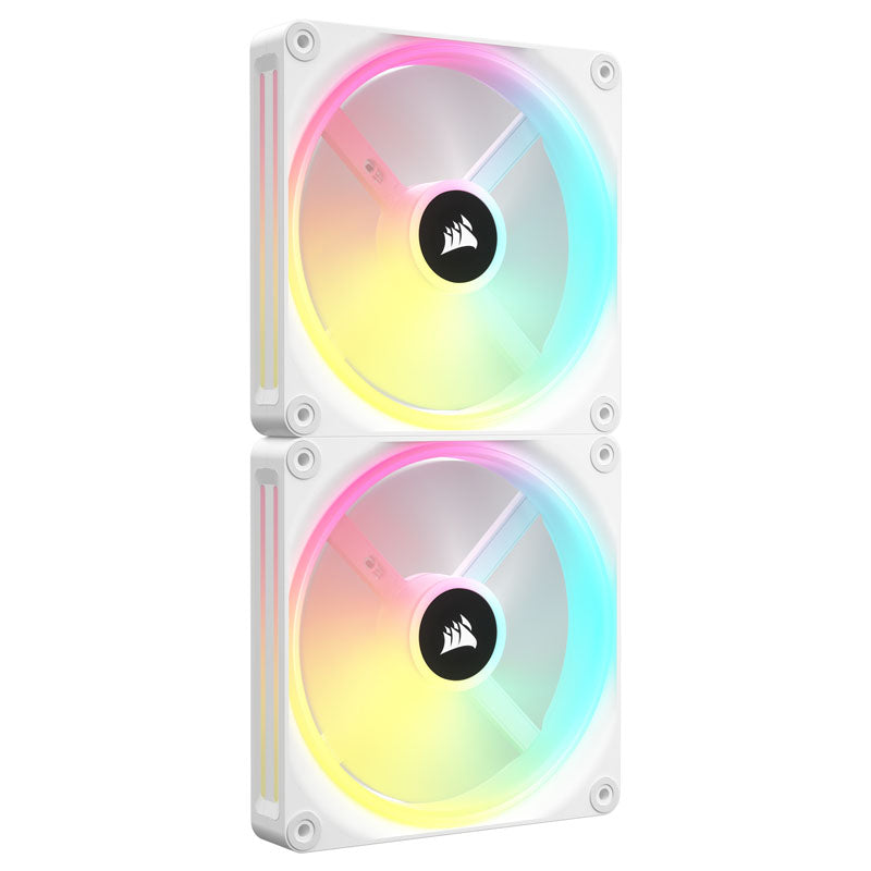 Corsair iCUE LINK QX140 RGB Series, PWM Lüfter, 2er Pack inkl. RGB-Controller - 140mm, weiß, Starter Kit
