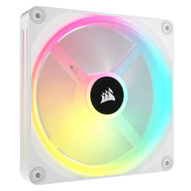 Corsair iCUE LINK QX140 RGB Series, PWM Lüfter, 2er Pack inkl. RGB-Controller - 140mm, weiß, Starter Kit