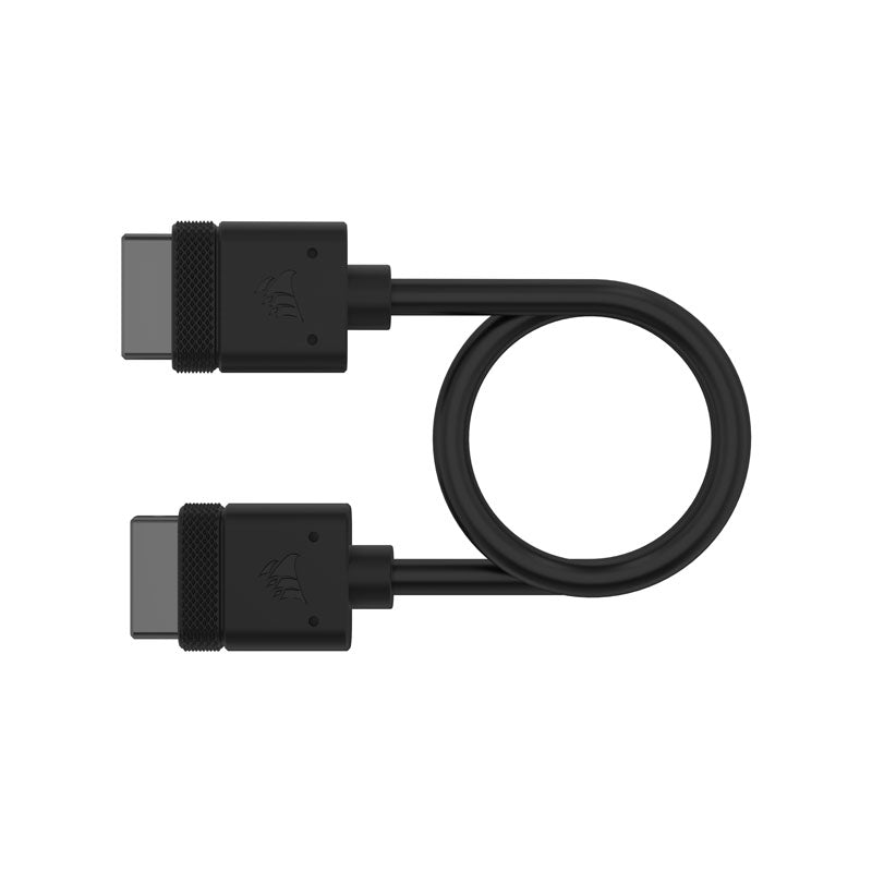 Corsair iCUE LINK Cable Connector gerade - schwarz, 20 cm, 2er Set