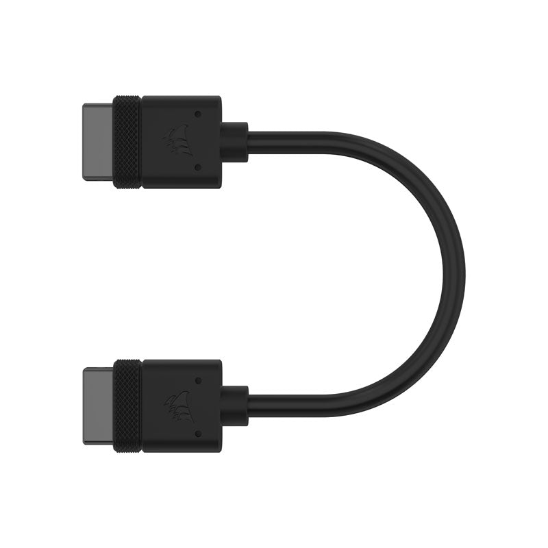 Corsair iCUE LINK Cable Connector gerade - schwarz, 10 cm 2er Set