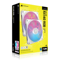 Corsair iCUE LINK RX140 140mm White RGB PWM 2-Pack