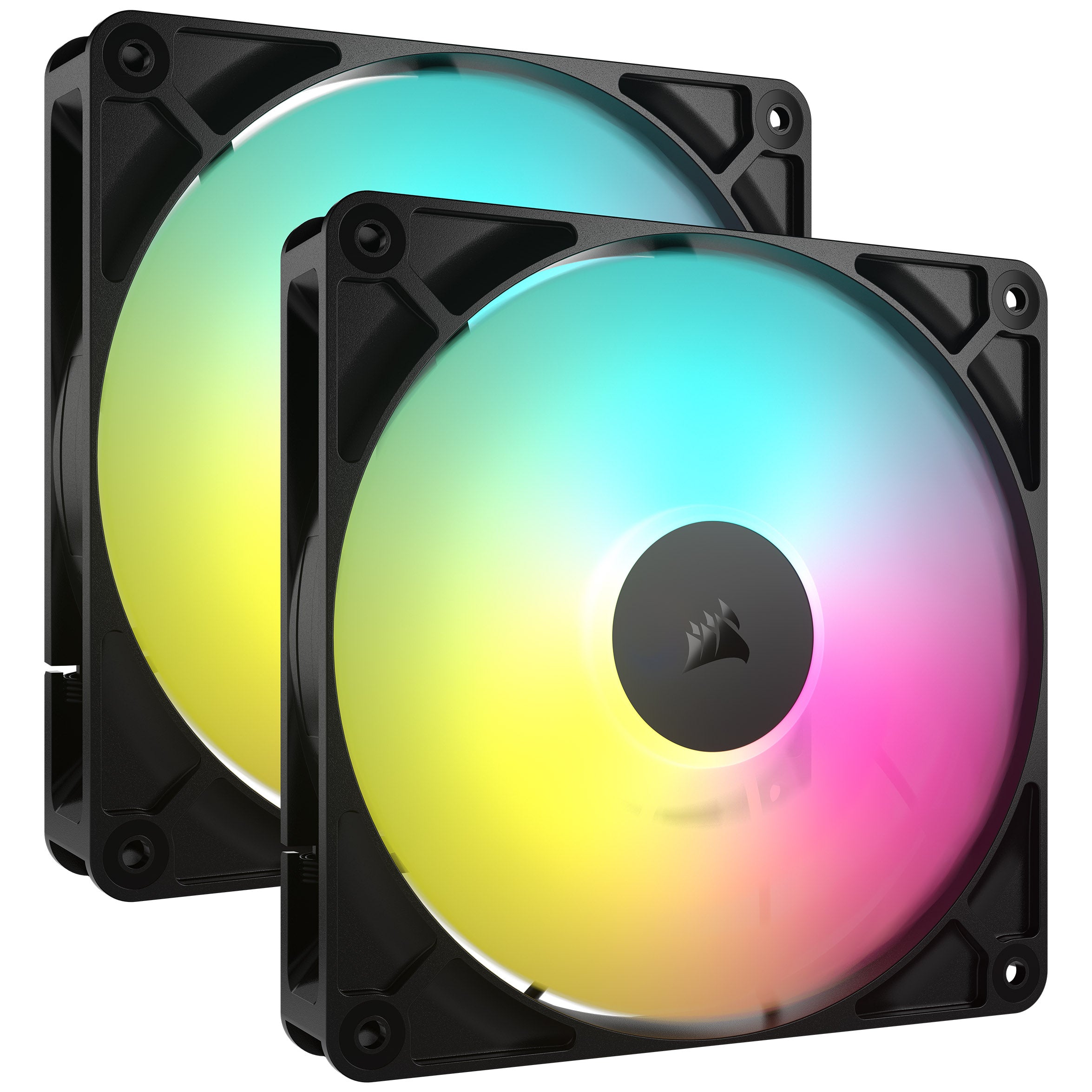 Corsair RS ARGB PWM Lüfter - 2er Pack, 140 mm, schwarz