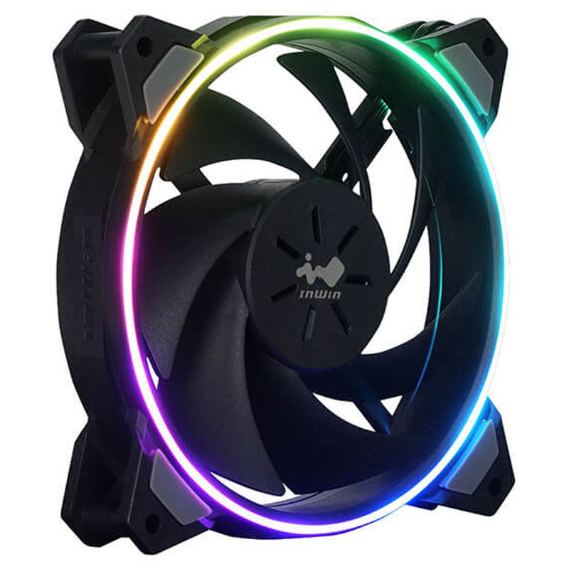 InWin Sirius Loop RGB PWM Lüfter 3er Pack inkl. RGB-Controller - 120 mm, schwarz