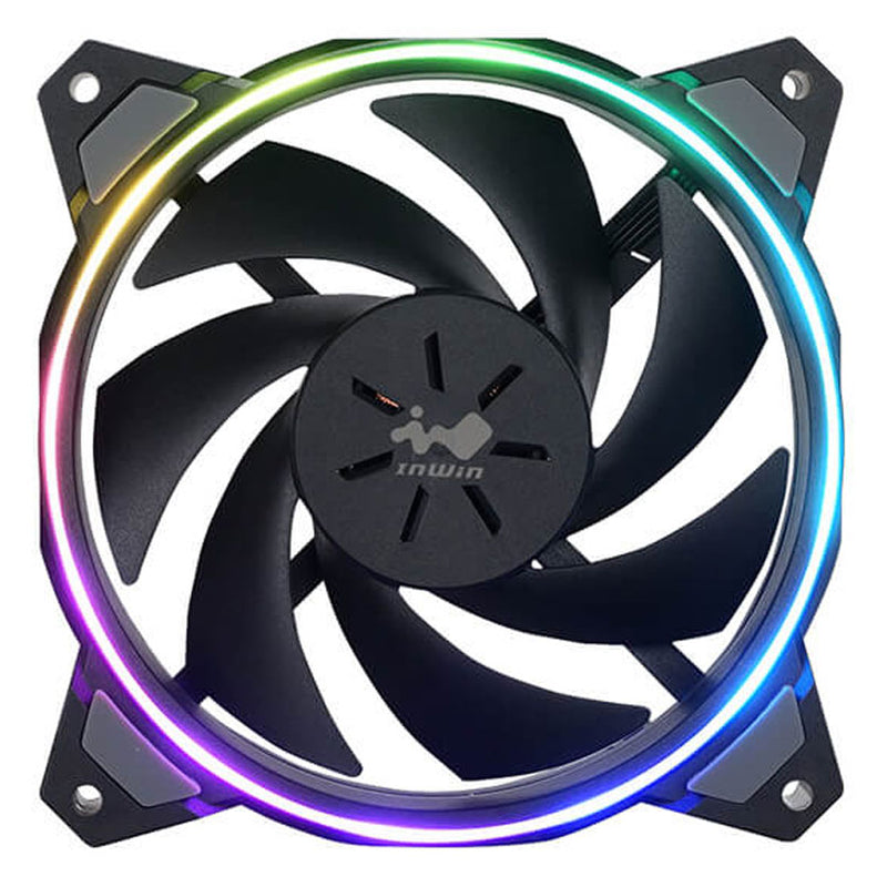InWin Sirius Loop RGB PWM Lüfter 3er Pack inkl. RGB-Controller - 120 mm, schwarz