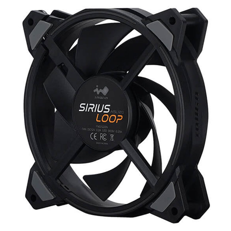 InWin Sirius Loop RGB PWM Lüfter 3er Pack inkl. RGB-Controller - 120 mm, schwarz