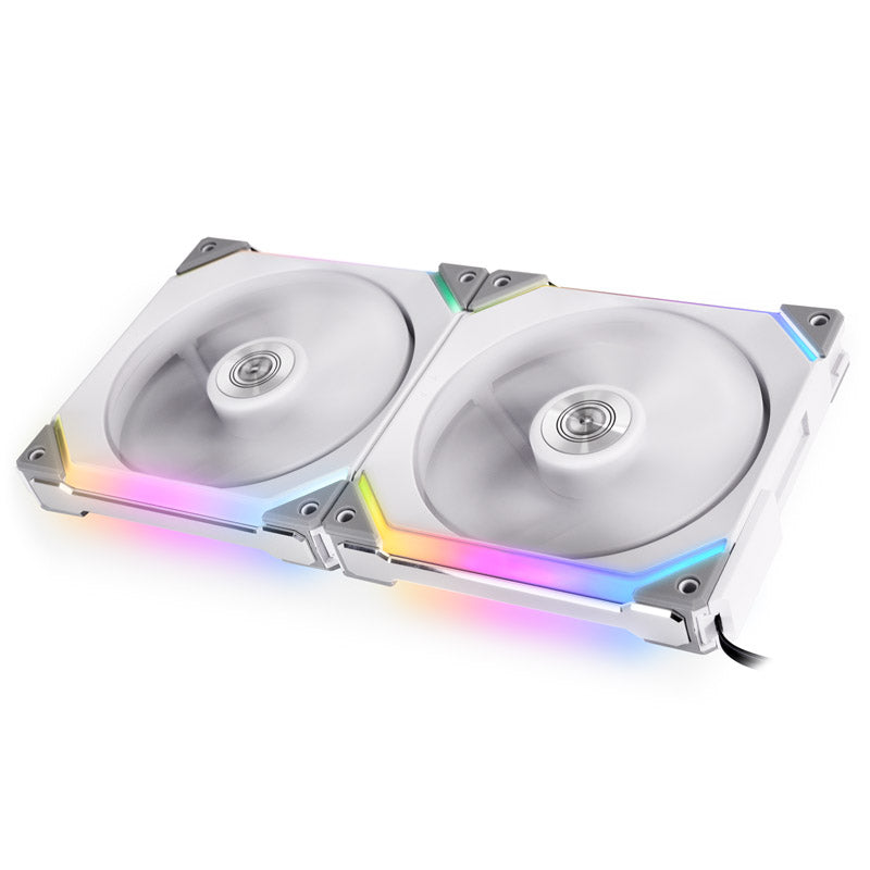 Lian Li Uni Fan SL 140mm White Addressable RGB PWM 70.5 CFM 2-Pack