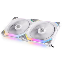Lian Li Uni Fan SL 140mm White Addressable RGB PWM 70.5 CFM 2-Pack