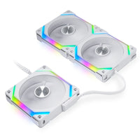Lian Li UNI FAN SL120 V2 ARGB PWM Lüfter, 3er Pack - 120mm, weiß