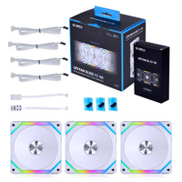 Lian Li UNI FAN SL120 V2 ARGB PWM Lüfter, 3er Pack - 120mm, weiß