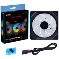 140mm Lian Li UNI FAN SL-INF 140 ARGB Reverse Blade PWM Schwarz