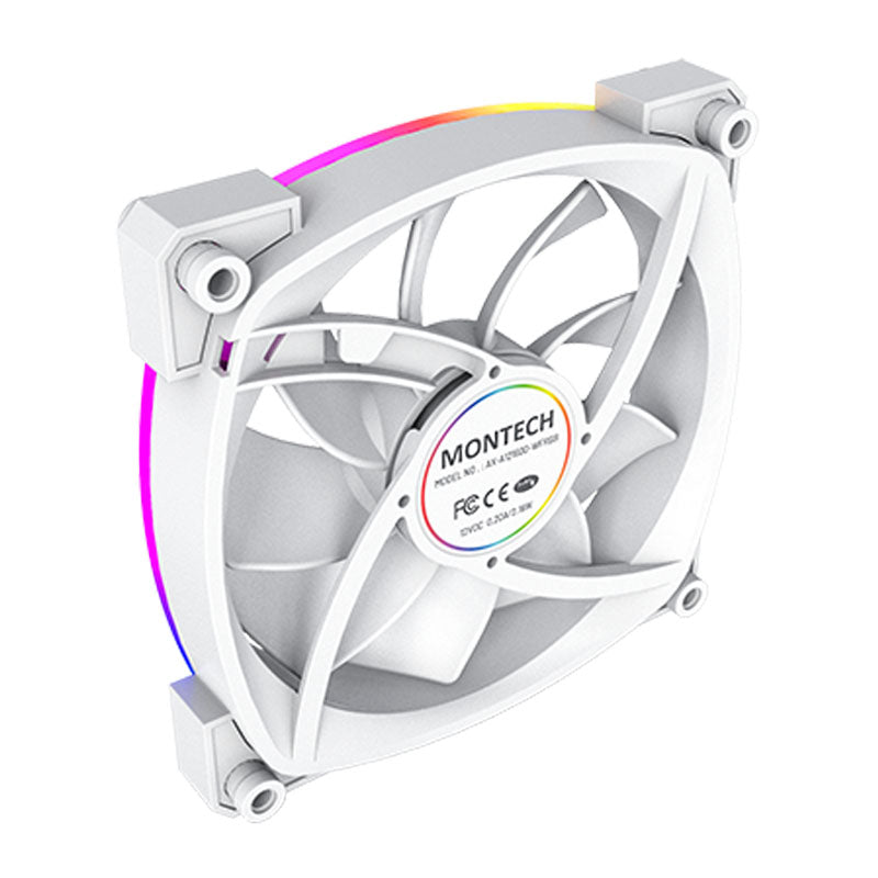 Montech AX120 120mm White Addressable RGB PWM 59 CFM 1-Pack