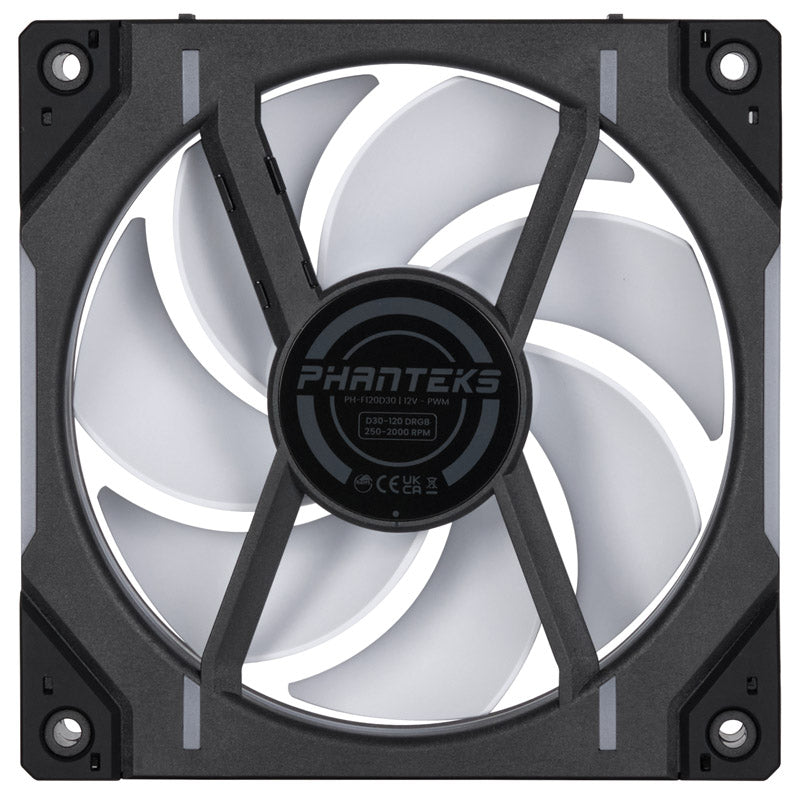 Phanteks D30-120 120mm Black PWM ARGB 3-Pack