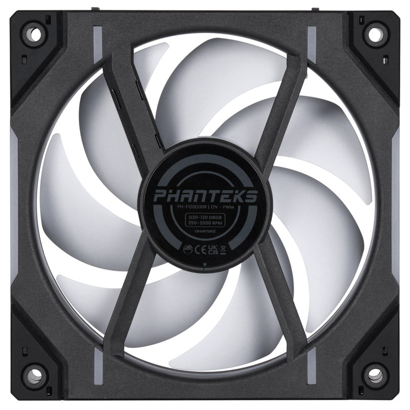 Phanteks D30-120 120mm Black PWM RGB Reversed