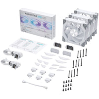 PHANTEKS D30 PWM Reverse Airflow D-RGB Lüfter, 3er Pack - 120mm, weiß