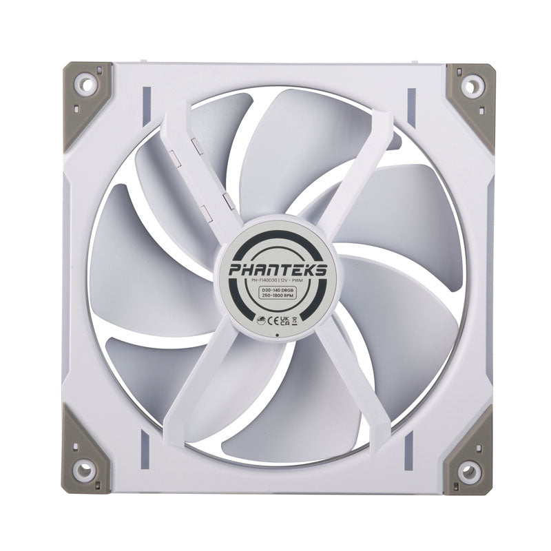 PHANTEKS D30 PWM Regular Airflow, D-RGB Lüfter, 3er Pack - 140mm, weiß