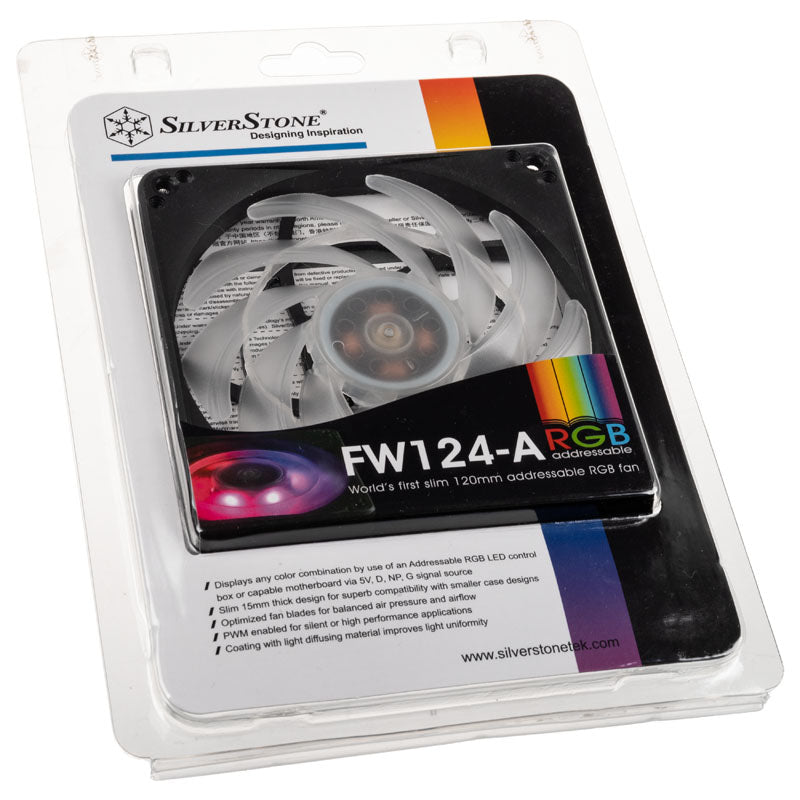 Silverstone FW 120mm Black / Transparent Addressable RGB PWM 32.6 CFM 1-Pack