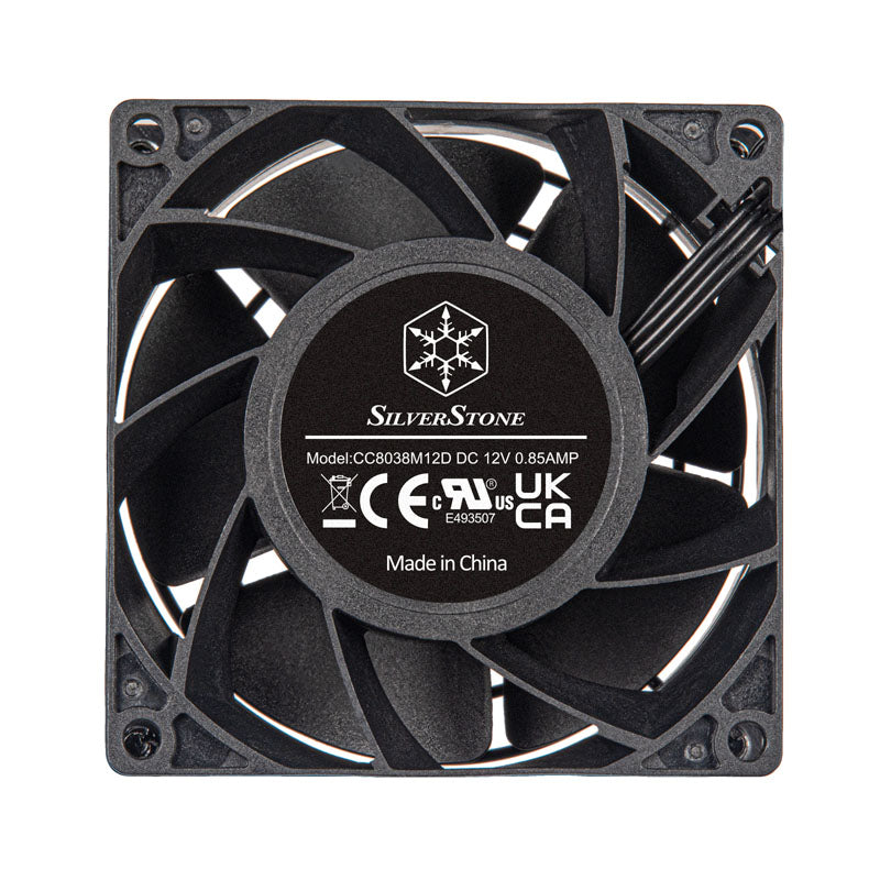 SilverStone FHS80X 80mm Black PWM 83.66 CFM