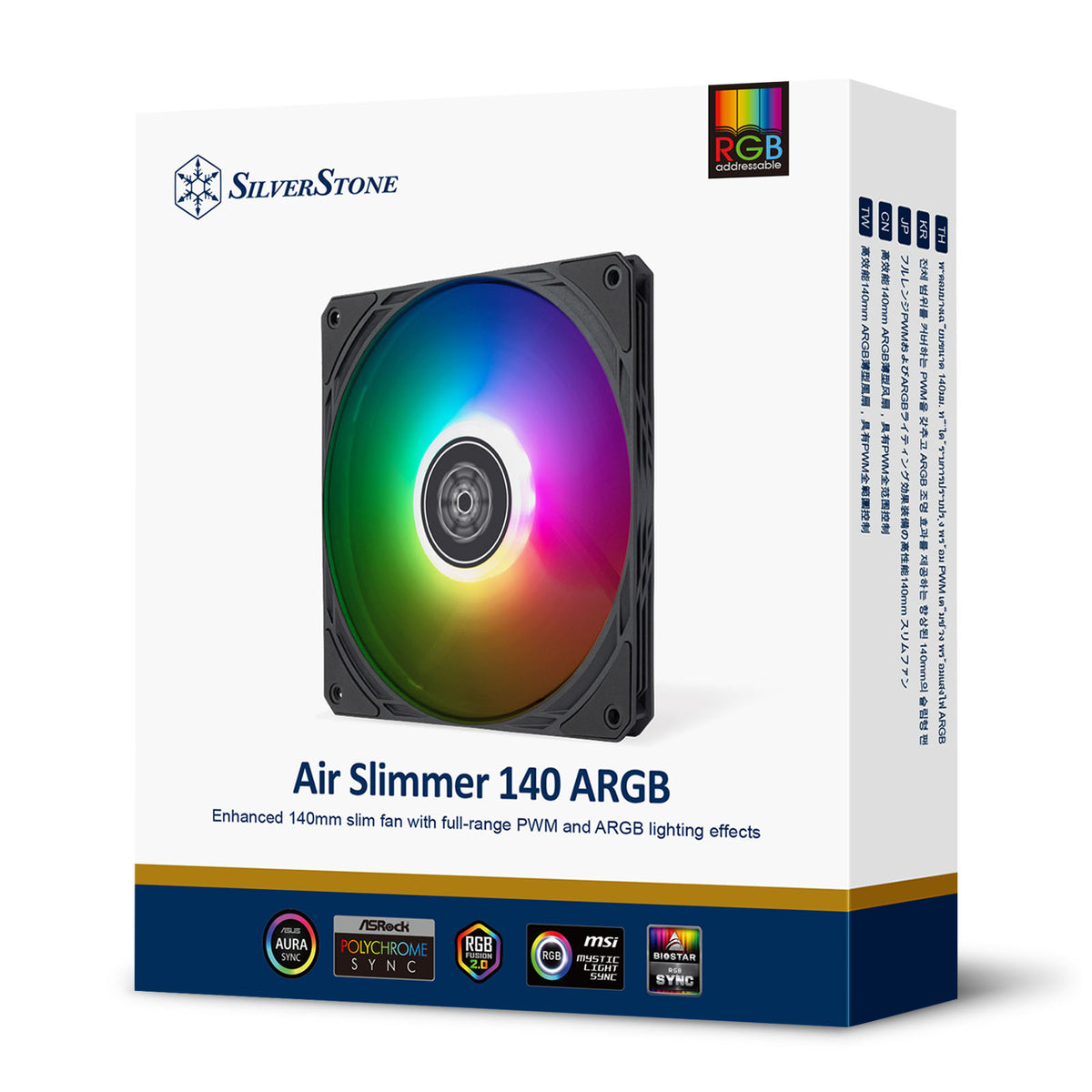 Silverstone Air Slimmer 140mm Black PWM ARGB
