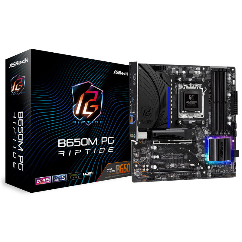 ASRock B650M PG RIPTIDE AM5 DDR5 Micro ATX