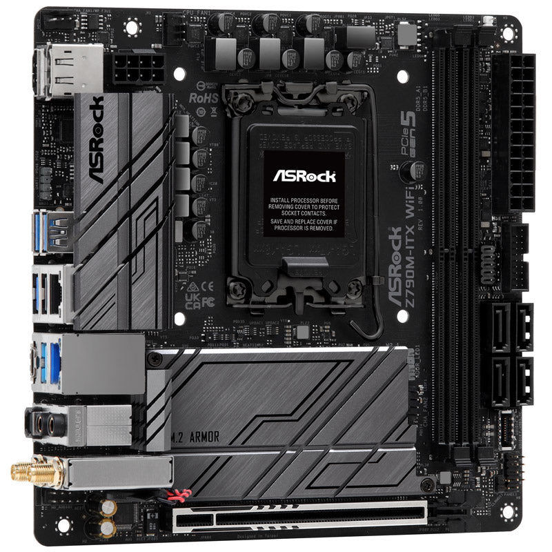 ASRock Z790M-ITX WIFI, Intel Z790 Mainboard - Sockel 1700, DDR5