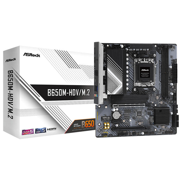 ASRock B650M-HDV/M.2 AM5 DDR5 Micro-ATX