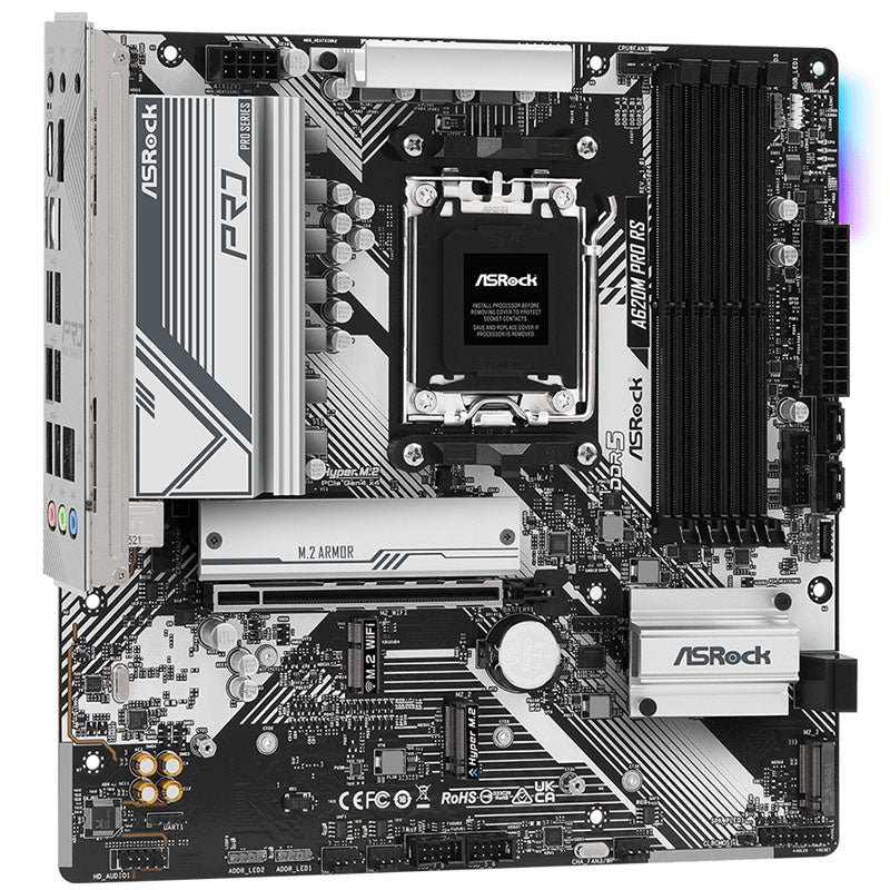 ASRock A620M Pro RS, AMD A620 Mainboard - Sockel AM5, DDR5