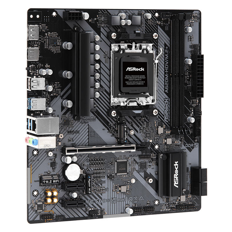 ASRock A620M-HDV/M.2+, AMD A620 Mainboard - Sockel AM5, DDR5