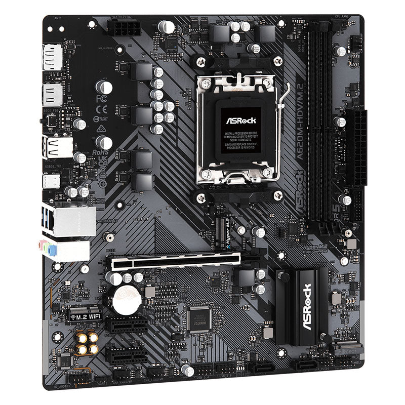 ASRock A620M-HDV/M.2, AMD A620 Mainboard - Sockel AM5, DDR5