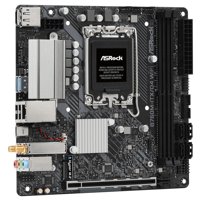 ASRock B760M-ITX/D4 WiFi, Intel B760 Mainboard - Sockel 1700, DDR4