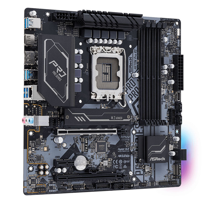 ASRock H670 H670M Pro RS LGA1700 DDR4 Micro ATX