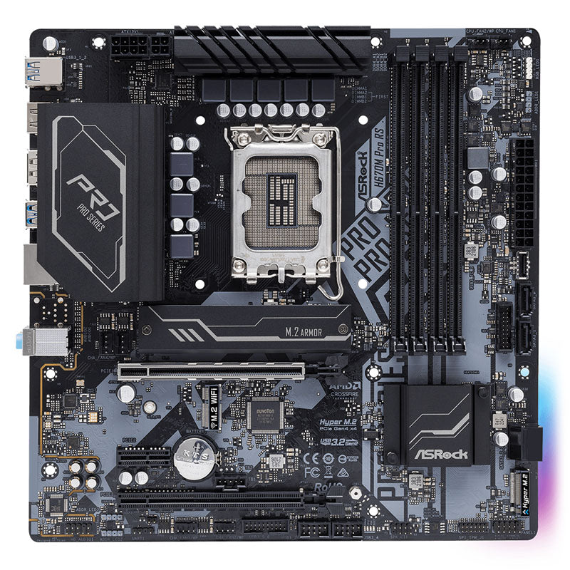 ASRock H670 H670M Pro RS LGA1700 DDR4 Micro ATX
