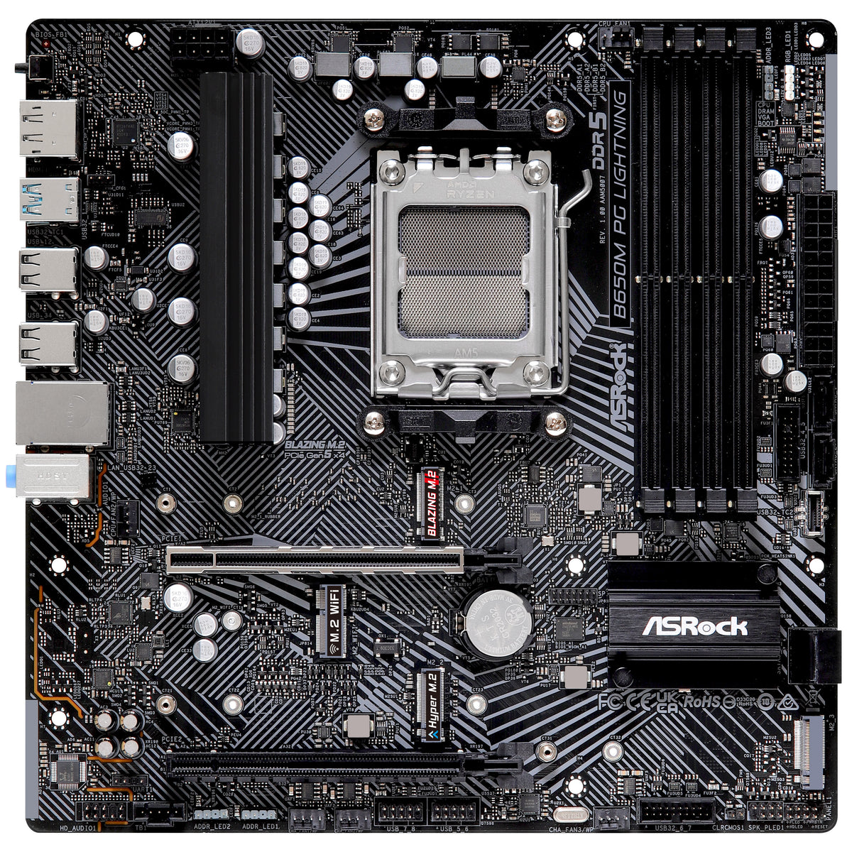 ASRock B650M PG Lightning AM5 DDR5 Micro ATX